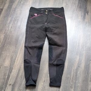 Piper By Smartpak 24 R Riding Breeches Brown & Pink